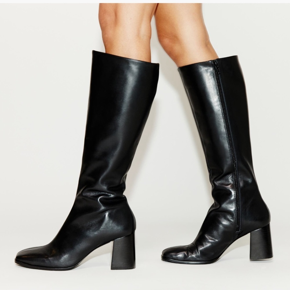Reformation Nylah Knee High Black Boots size 9.5 - Picture 2 of 16